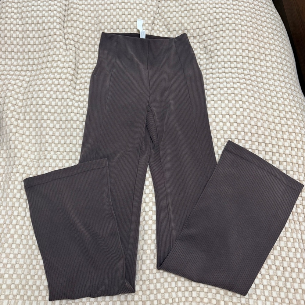 Lululemon softstreme flared pants regular length in espresso brown